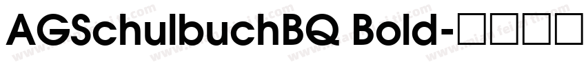 AGSchulbuchBQ Bold字体转换